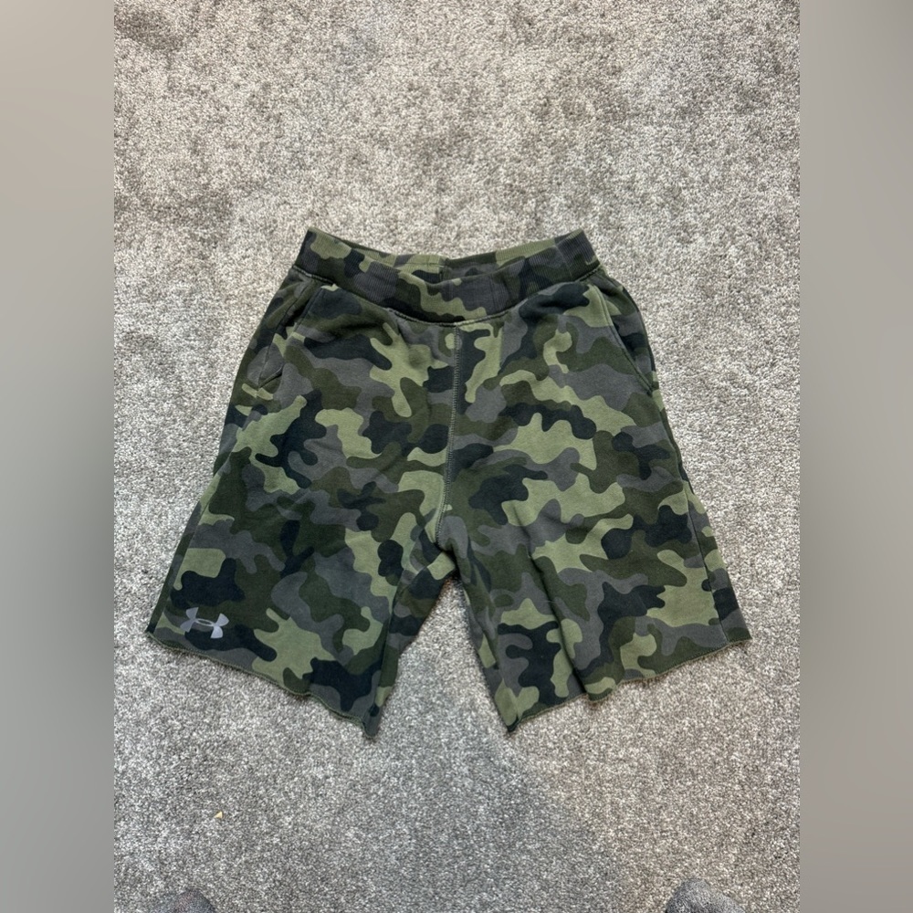 Youth Green/Black Camo Under Armour Shorts (YMD)